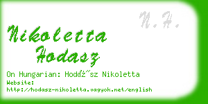 nikoletta hodasz business card